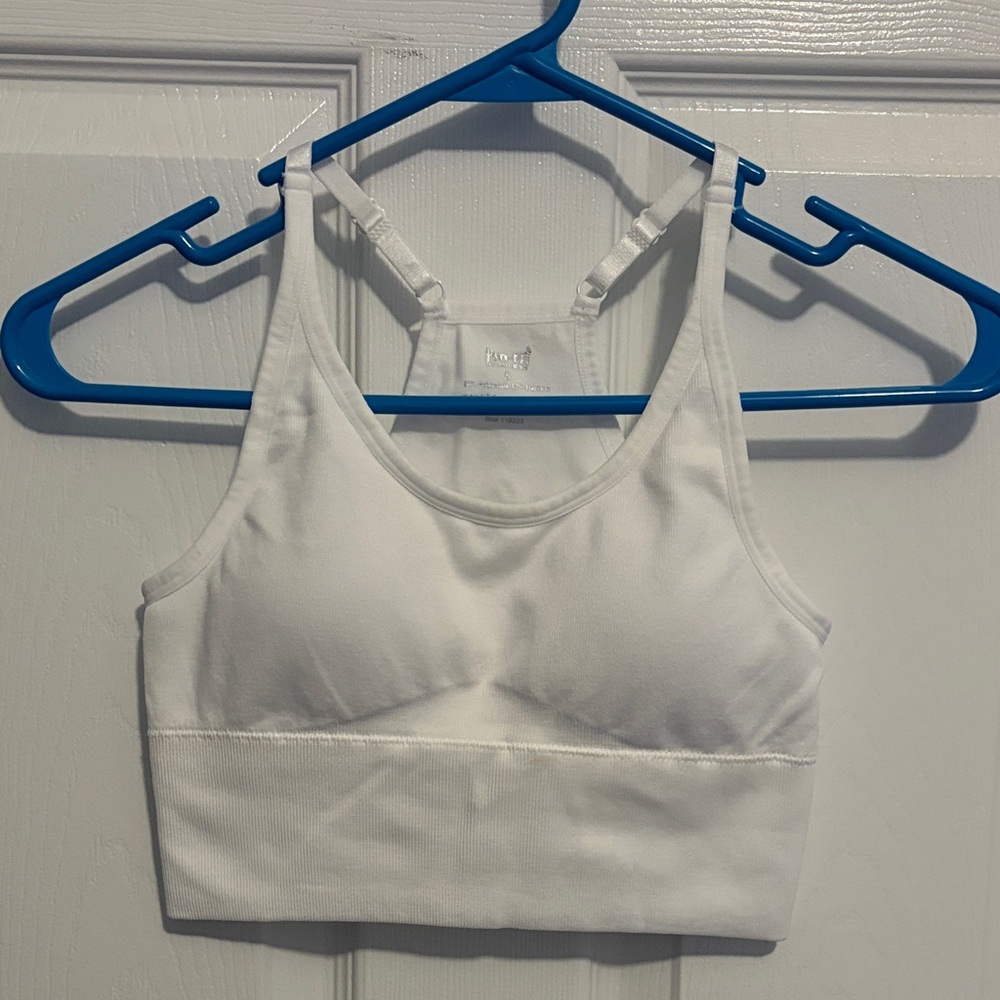 Women's White Sports Bra